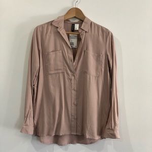 H&M Pink Long Sleeve Blouse